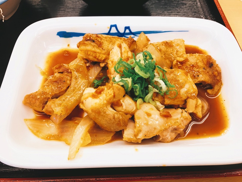 【松屋】鶏のバター醤油炒め定食 バター３０％アップでコク旨「残り汁」はご飯に注ぐべし！