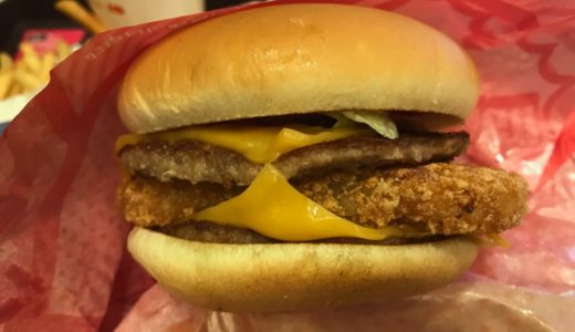 【ロッテリア】ハッシュポテトを挟み込む「ハッシュマックスハンバーガー」は男子大満足のボリュームバーガーだった件