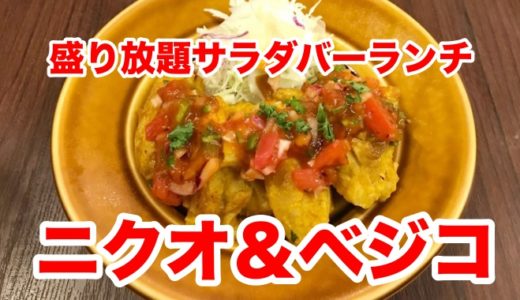【ニクオ＆ベジコ】焼き野菜が盛り放題のサラダバー！ 豊富なランチメニューに満腹満足の内容でした！